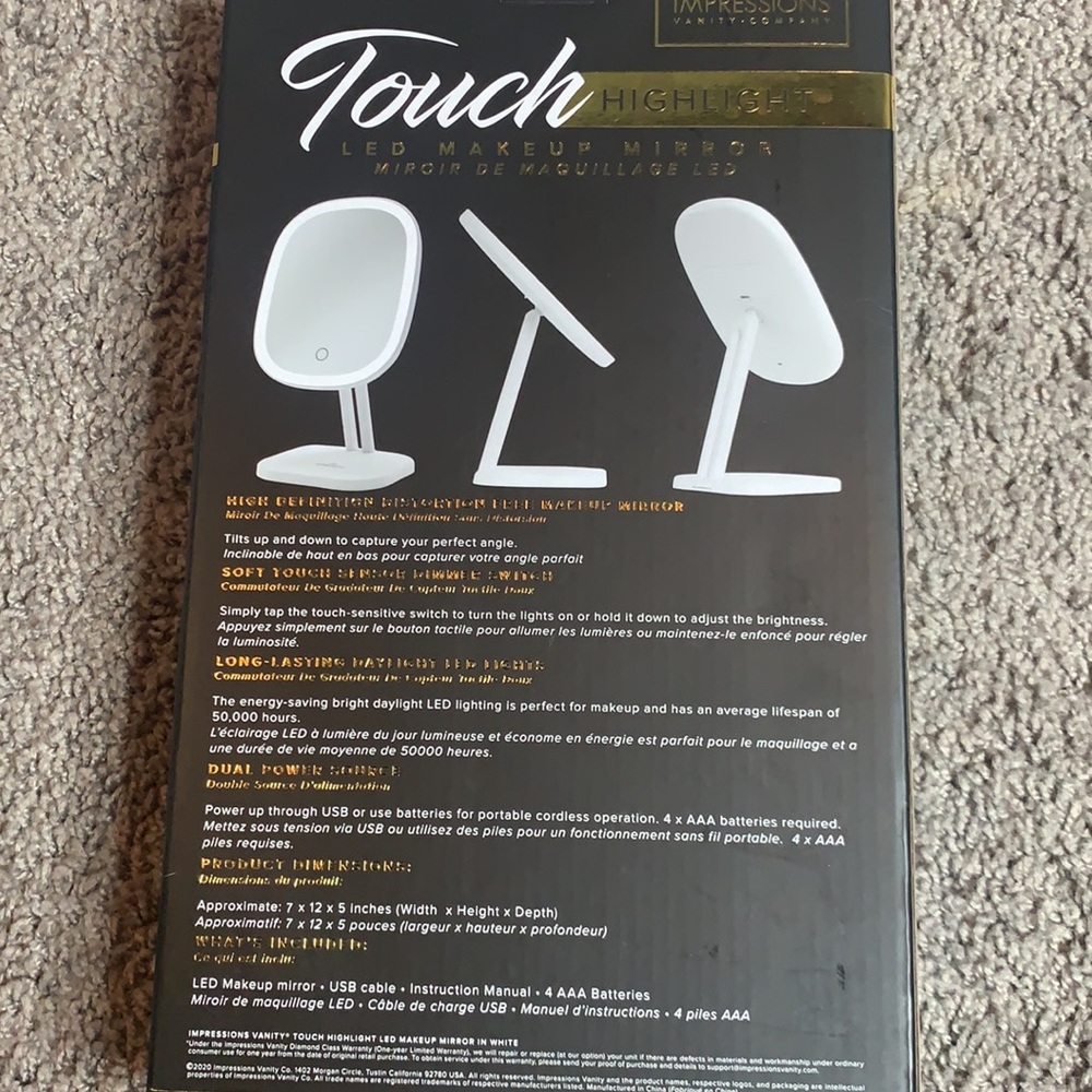NWT Touch Highlight Led Mirror - Picture 3 of 4